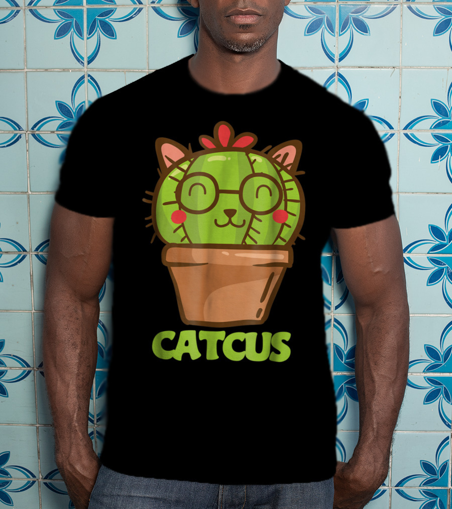Catcus Cat Cactus Cat Humor Funny Cat Love T-Shirt