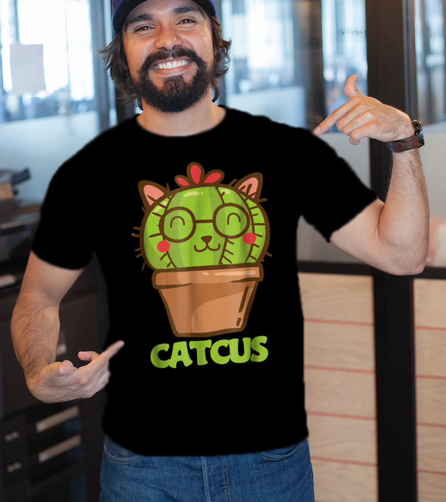 Catcus Cat Cactus Cat Humor Funny Cat Love T-Shirt
