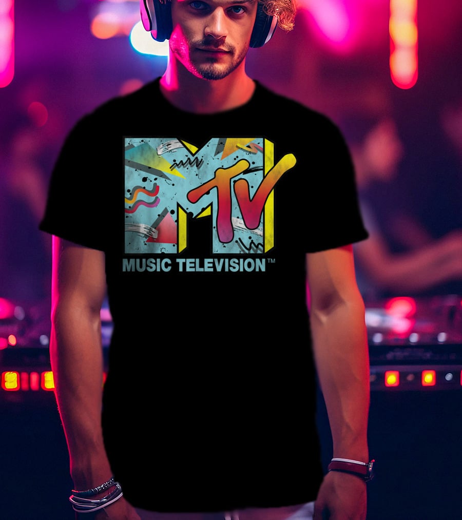 MTV Music Television Vibrant Retro 80s T-Shirt