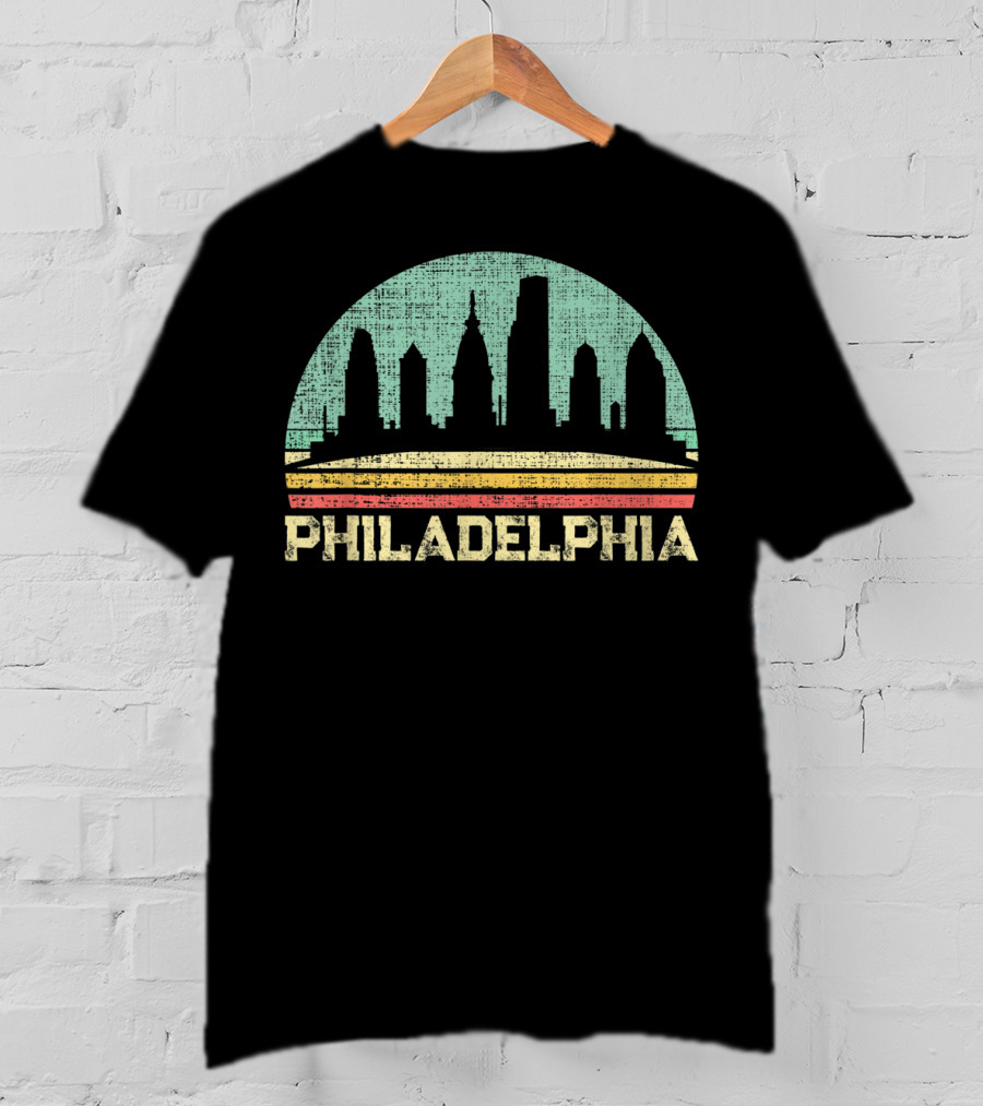 Classic Vintage Philadelphia City Skyline Pennsylvan T-Shirt