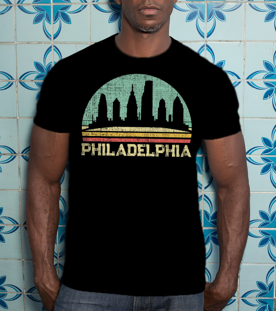 Classic Vintage Philadelphia City Skyline Pennsylvan T-Shirt