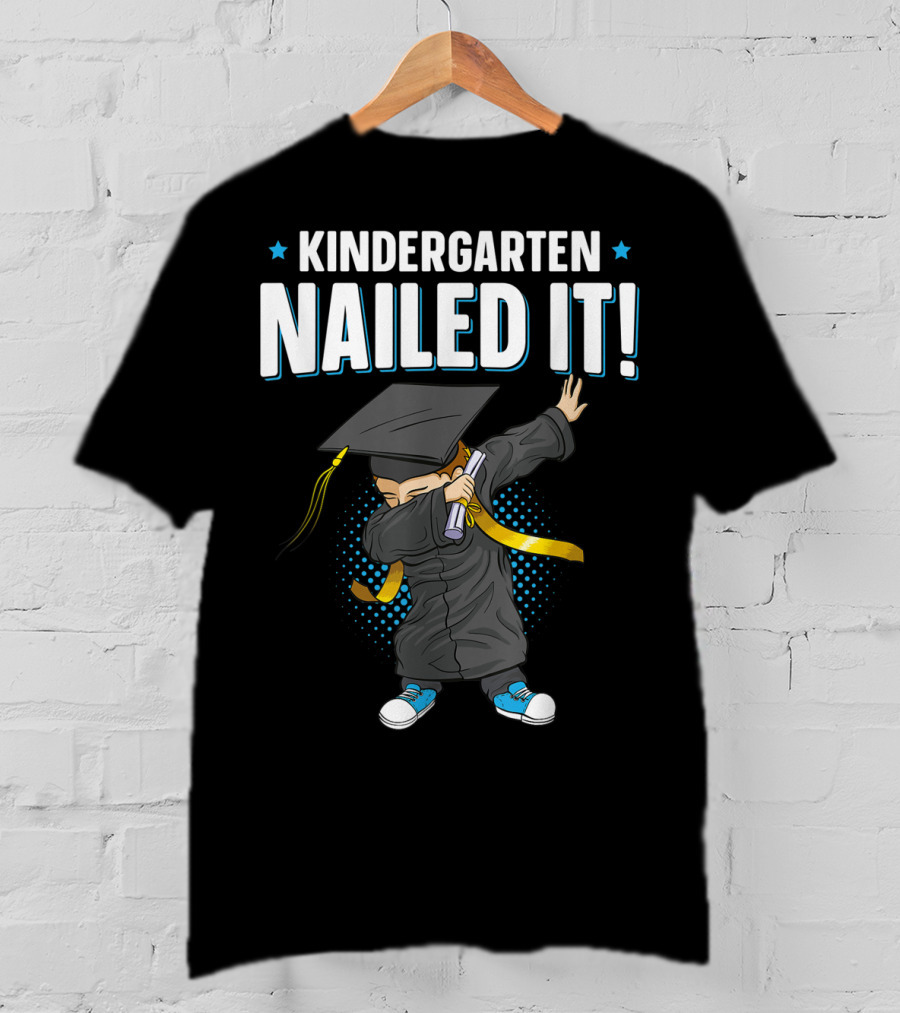 Kindergarten Nailed It Dabbing Graduation Boy T-Shirt