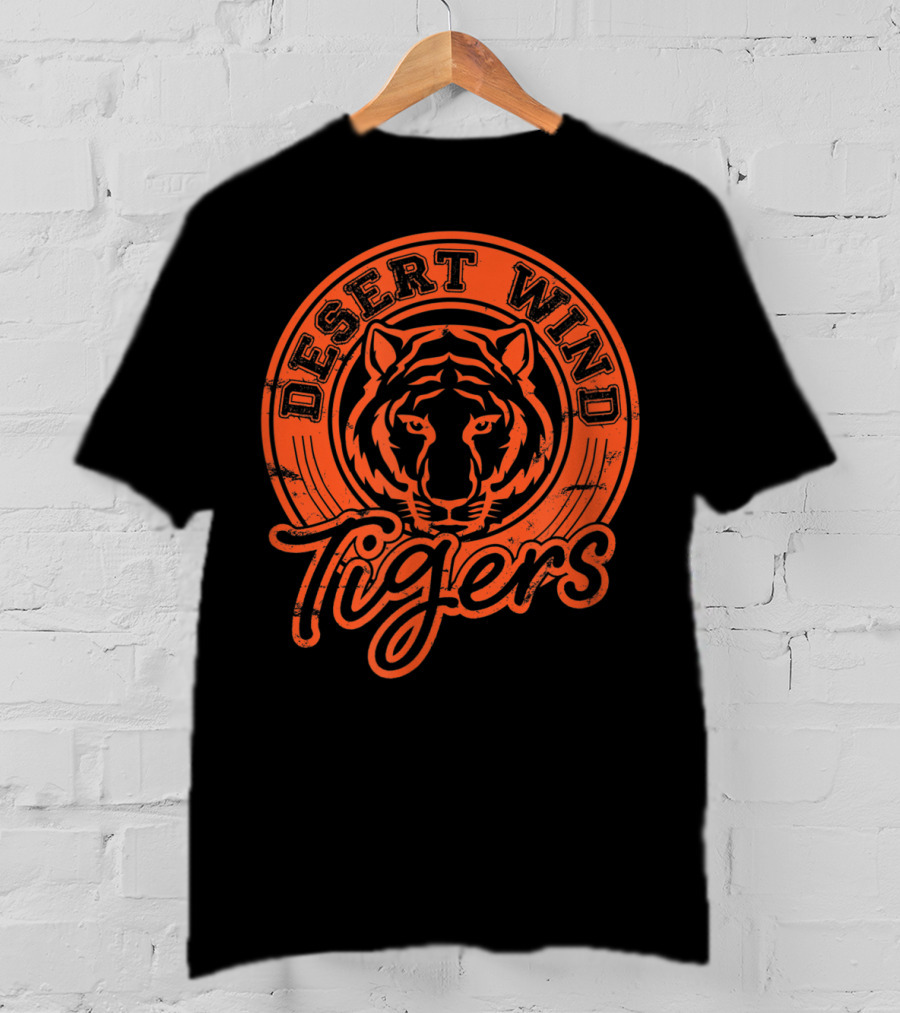 Desert Wind Middle School Tigers Distressed Logo DWMS T-Shirt