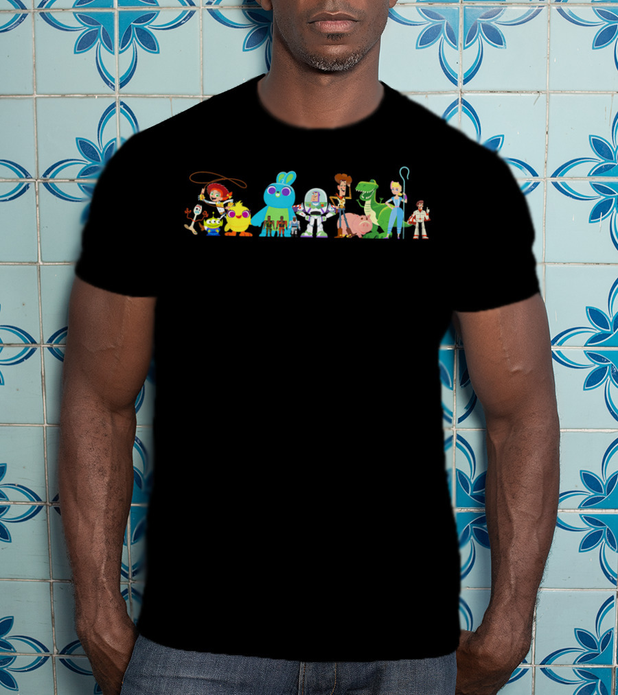Disney Pixar Toy Story 4 Characters Group Image T-Shirt