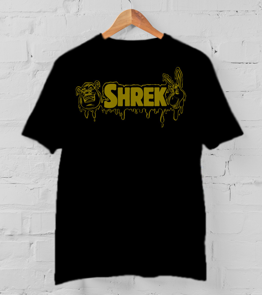 Shrek And Donkey Swapped Faces Dripping Font DreamWorks T-Shirt