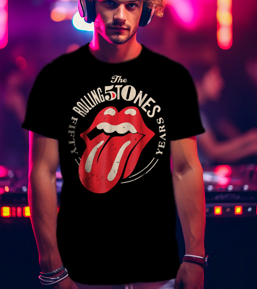 The Rolling Stones Fifty Years 5 Tongue Lips T-Shirt