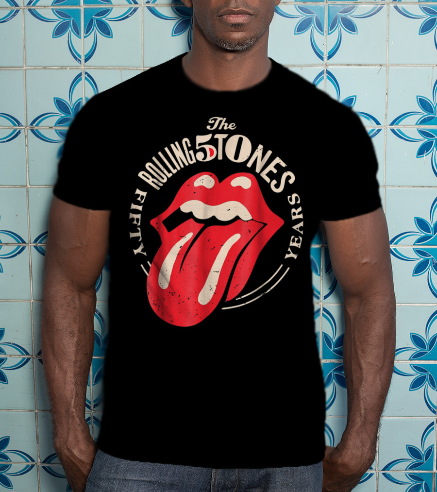 The Rolling Stones Fifty Years 5 Tongue Lips T-Shirt