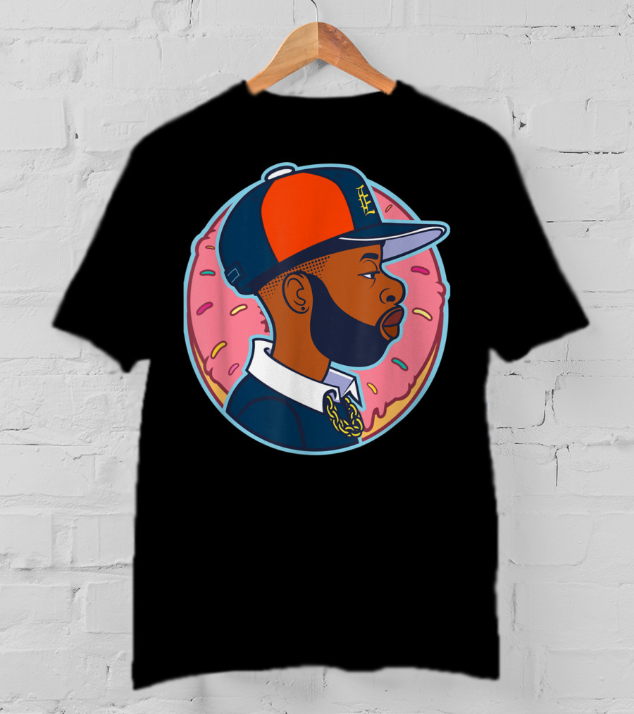 Donut Boy Sprinkles Profile With Baseball Cap T-Shirt