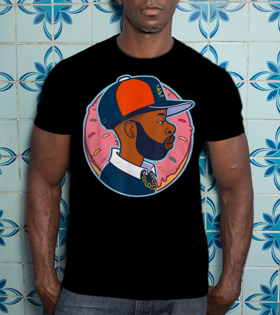 Donut Boy Sprinkles Profile With Baseball Cap T-Shirt