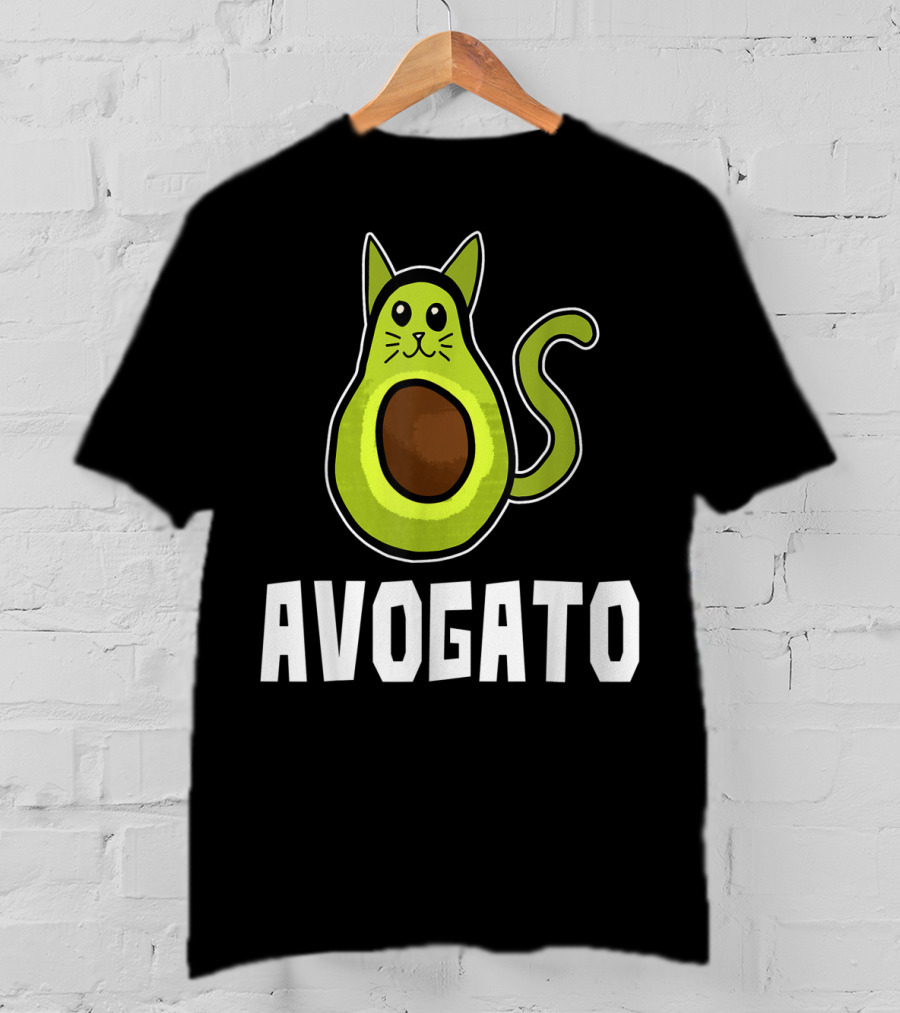Avogato Funny Avocado Cat Lover Keto Diet T-Shirt