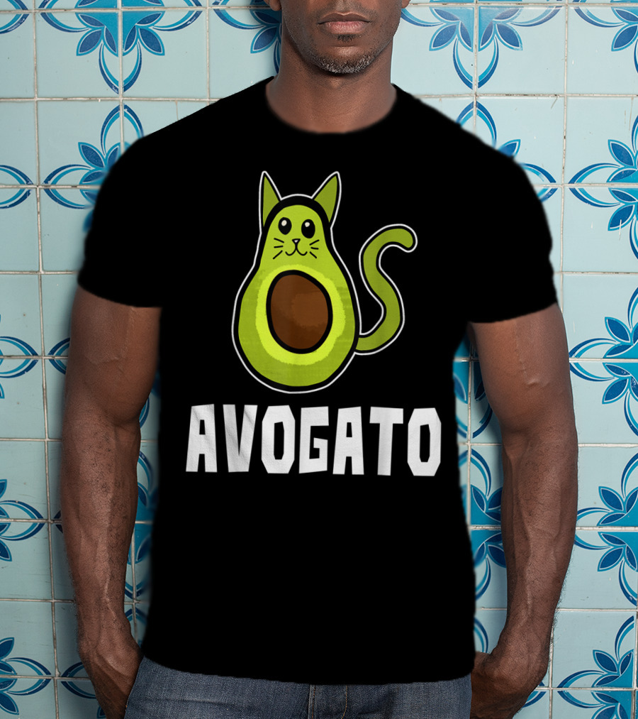 Avogato Funny Avocado Cat Lover Keto Diet T-Shirt