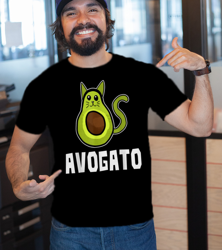 Avogato Funny Avocado Cat Lover Keto Diet T-Shirt