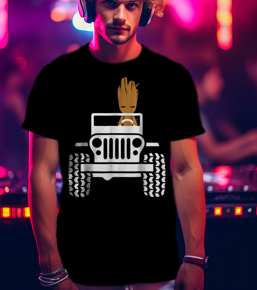 Baby Drive Jeeps Groot Funny Distress T-Shirt