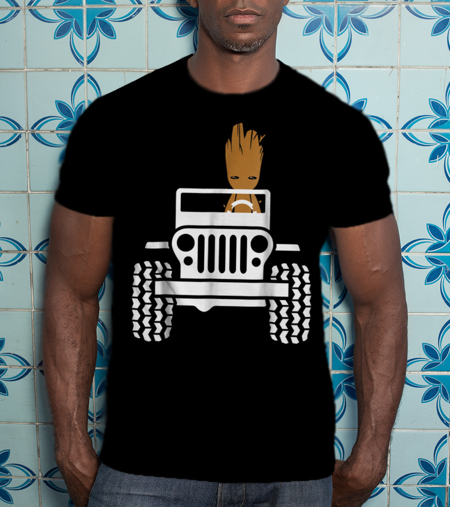 Baby Drive Jeeps Groot Funny Distress T-Shirt
