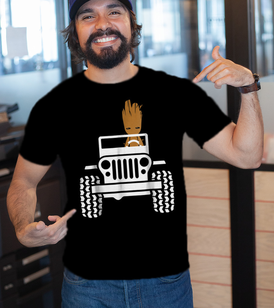 Baby Drive Jeeps Groot Funny Distress T-Shirt
