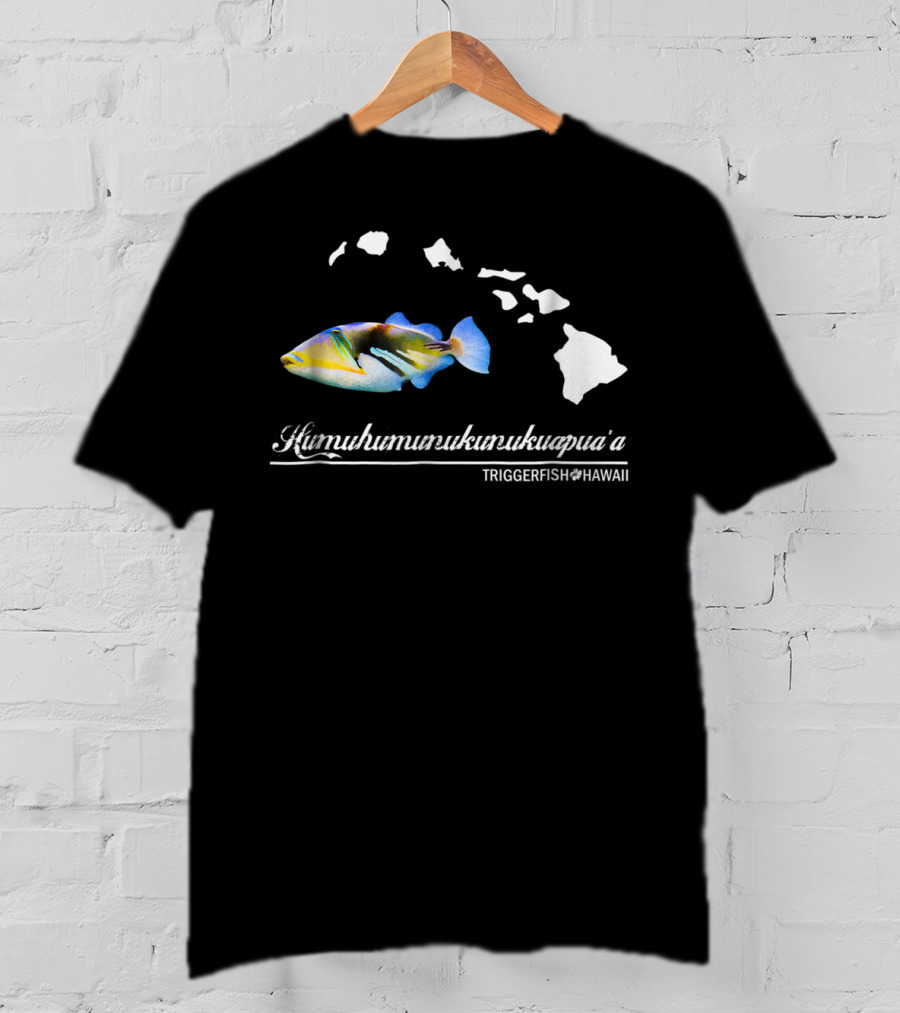 Humuhumunukunukuapua'a Triggerfish Hawaii Map T-Shirt