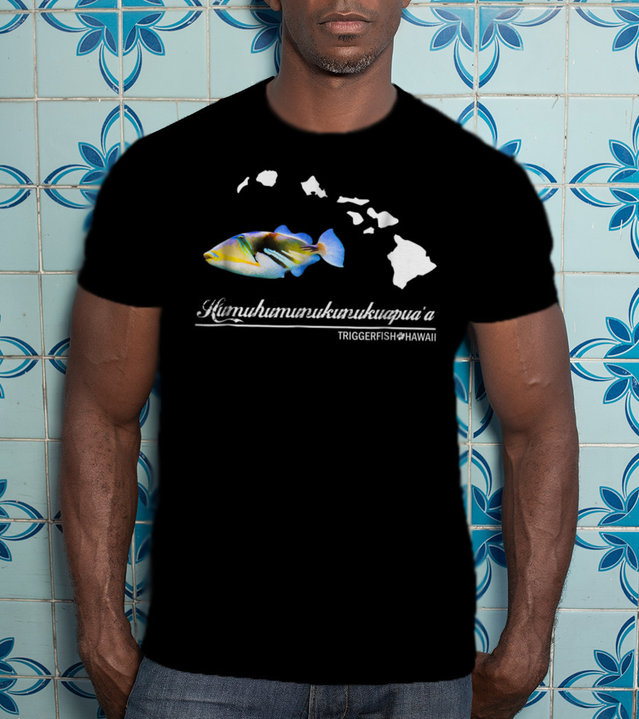 Humuhumunukunukuapua'a Triggerfish Hawaii Map T-Shirt