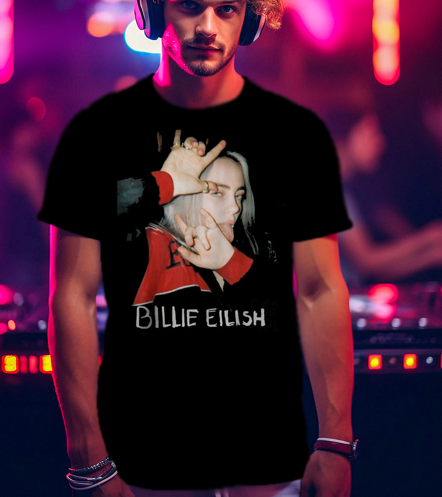 BILLIE EILISH Photo With Hand Sign T-Shirt