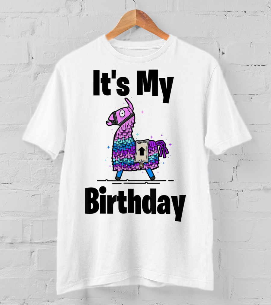 It's My Birthday Llama Purple Gamer Bday Gaming T-Shirt
