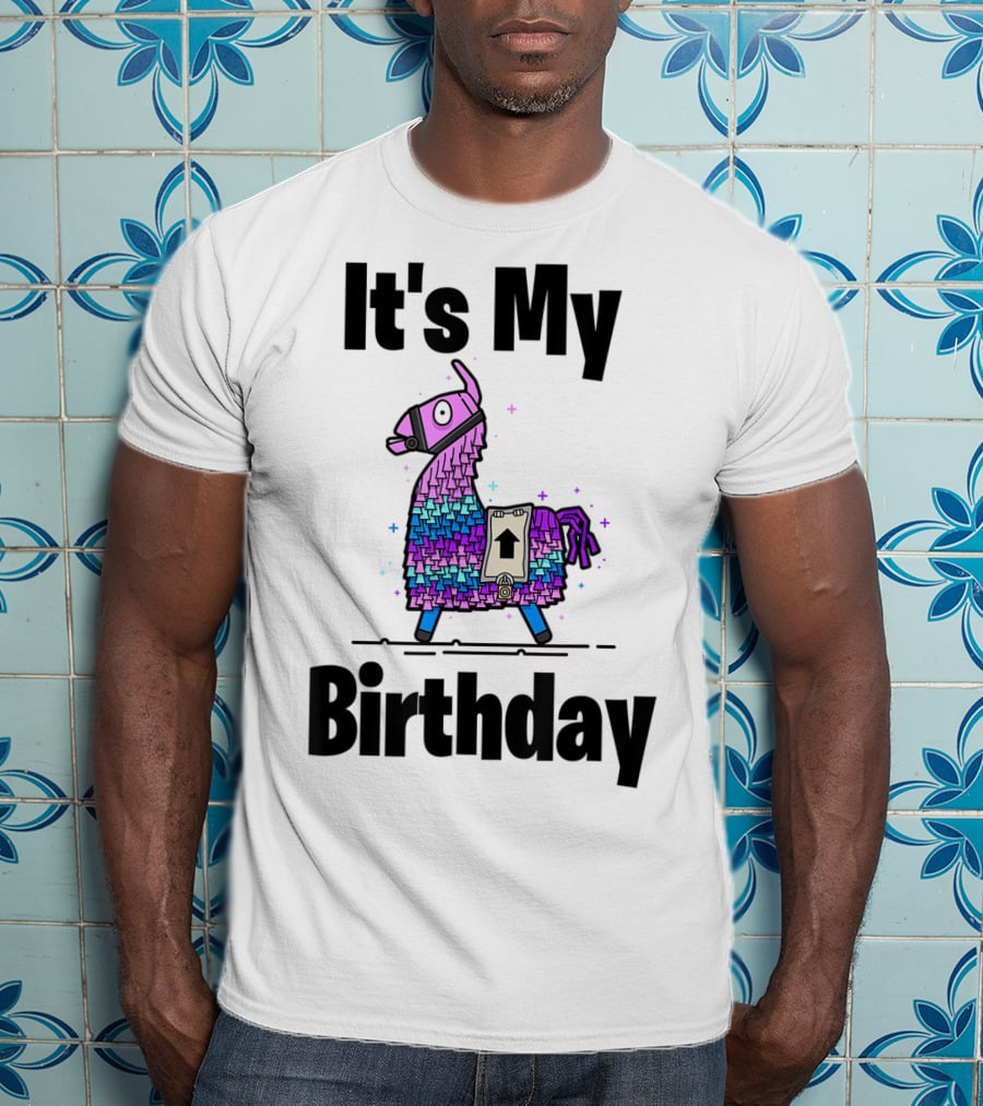 It's My Birthday Llama Purple Gamer Bday Gaming T-Shirt