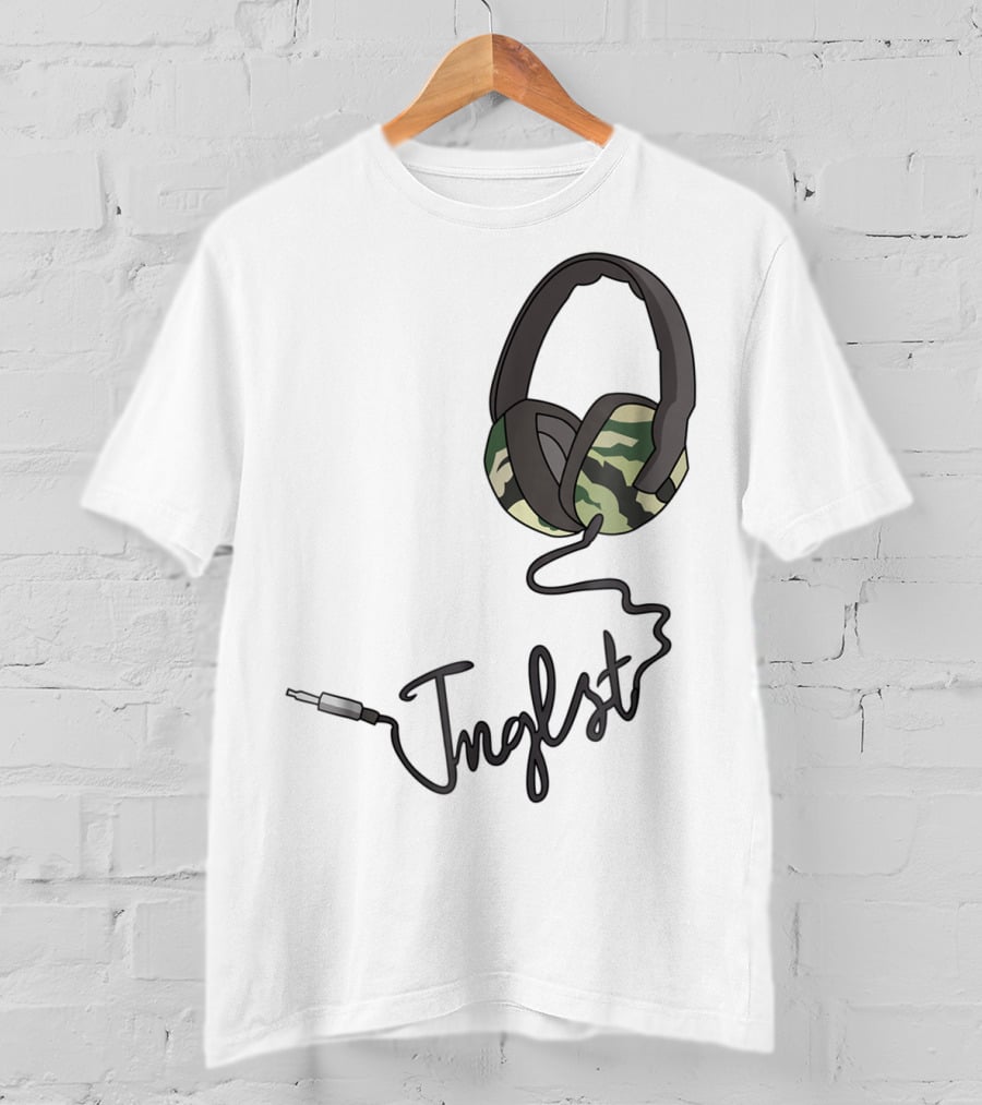 Jungle Music Junglist Drum And Bass Headphones Camo T-Shirt