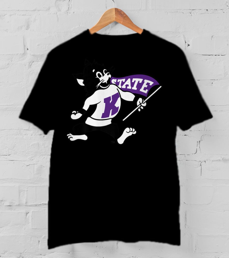 K State Wildcats NCAA State Mascot Flag T-Shirt