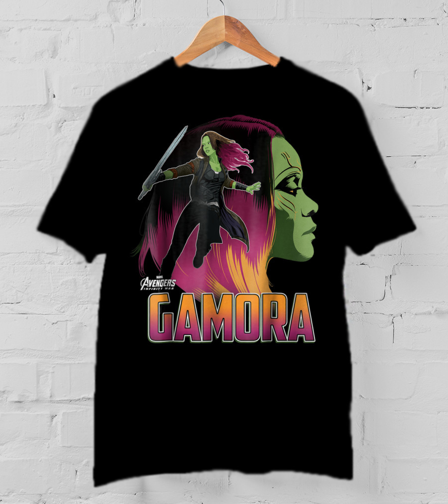 Avengers Infinity War Gamora Profile And Action Pose T-Shirt