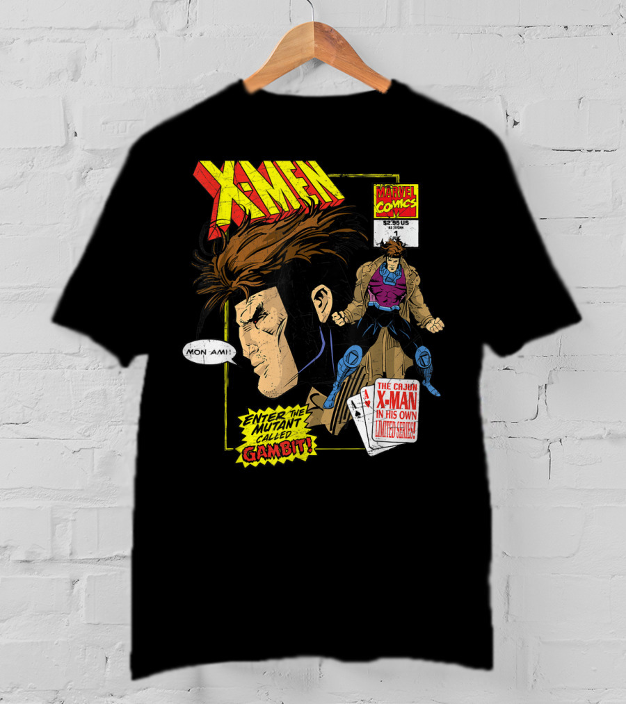 Marvel X-Men Comics Enter The Mutant Gambit Cajun Remy LeBeau Mon Ami T-Shirt