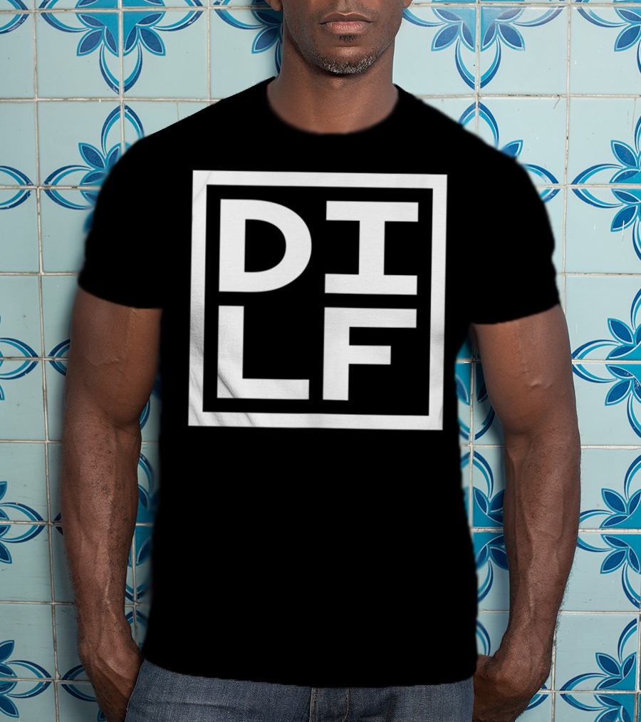 DILF Dad Square Minimal T-Shirt
