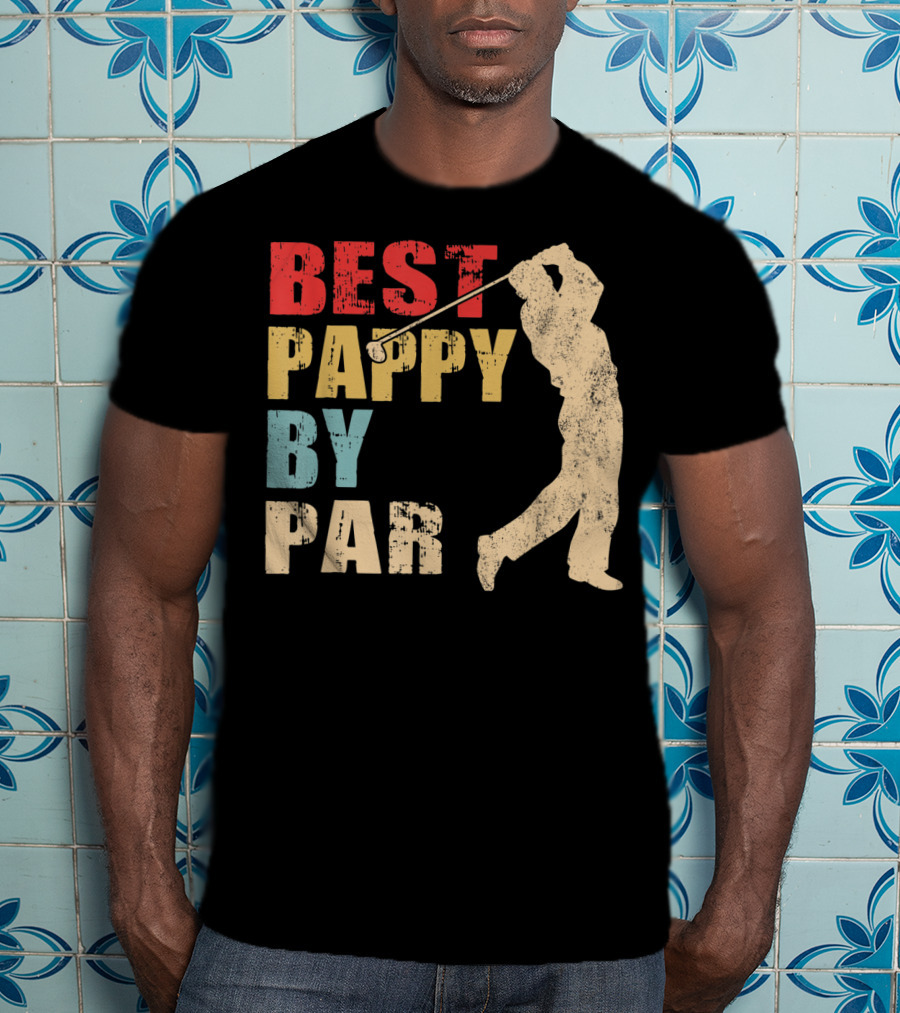 Best Pappy By Par Mens Father's Day Funny Golf Player T-Shirt