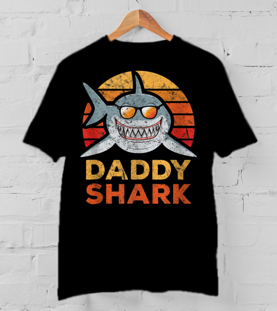 Daddy Shark Tropical Sunset T-Shirt