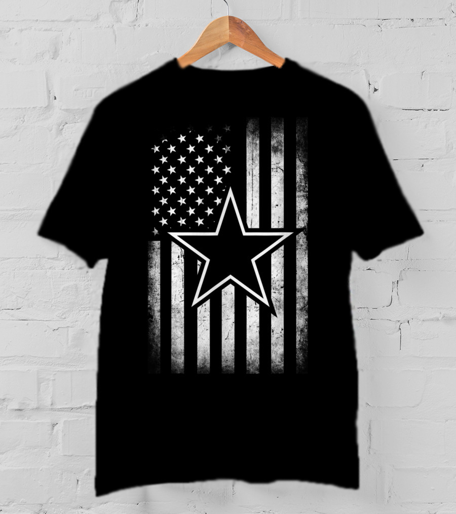 Mens Womens Cowboy Flag Football Dallas Fans American Star T-Shirt