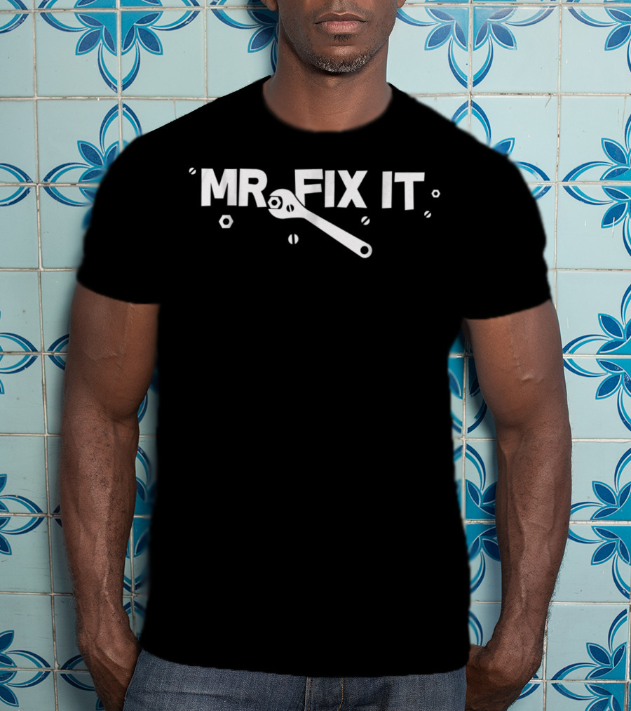 Mr Fix It Handyman Grandpa Wrench And Nuts T-Shirt