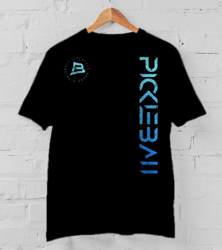 Pickleball Lifestyle Brand Distressed Blue Gradient T-Shirt