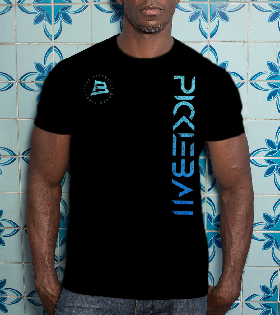 Pickleball Lifestyle Brand Distressed Blue Gradient T-Shirt