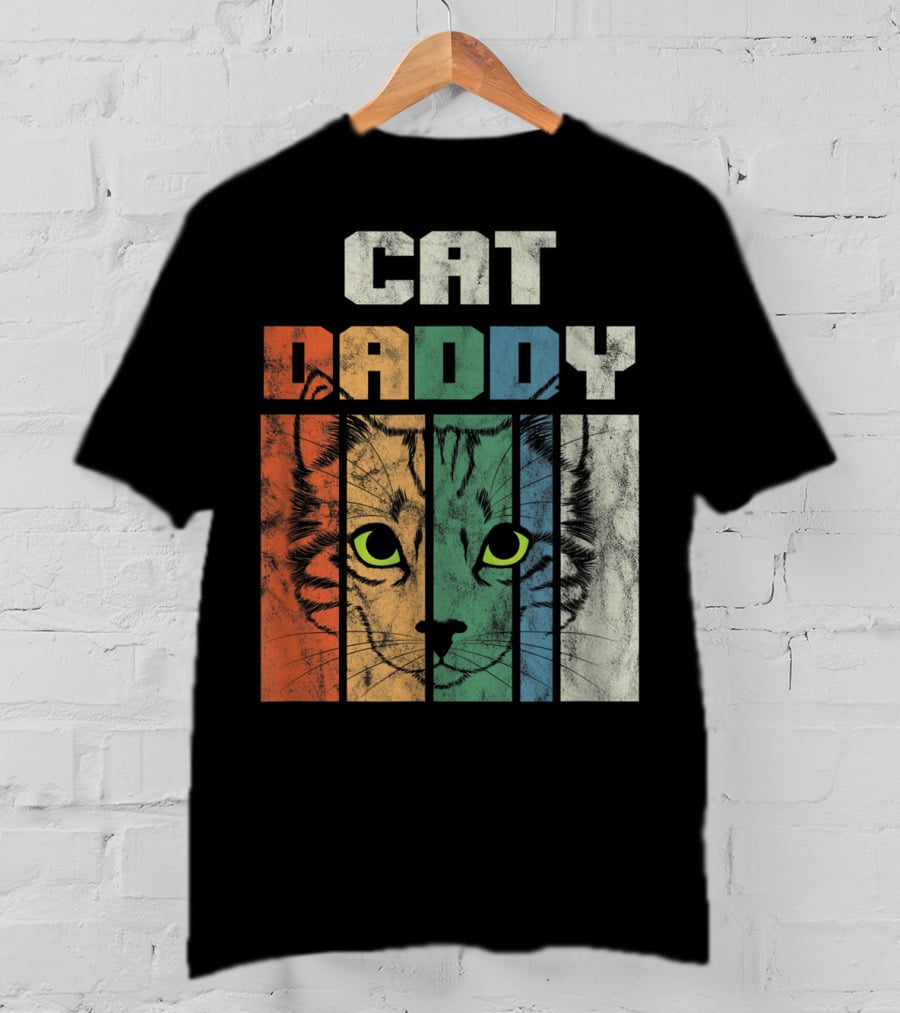 Retro Cat Daddy Cool Kitten Lover T-Shirt