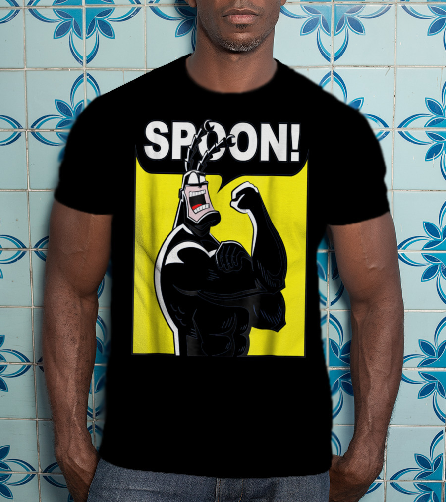 SPOON Tick Character Shouting Classic Comic T-Shirt