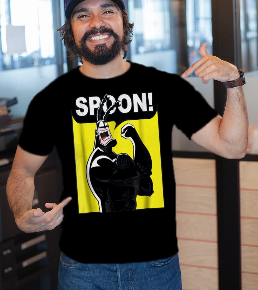 SPOON Tick Character Shouting Classic Comic T-Shirt