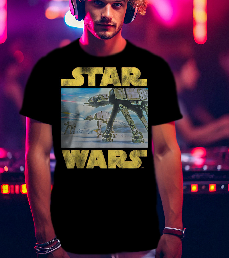 Star Wars Vintage Imperial AT-AT Battle Of Hoth Scene T-Shirt