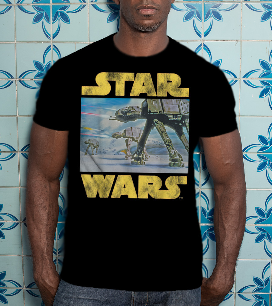 Star Wars Vintage Imperial AT-AT Battle Of Hoth Scene T-Shirt