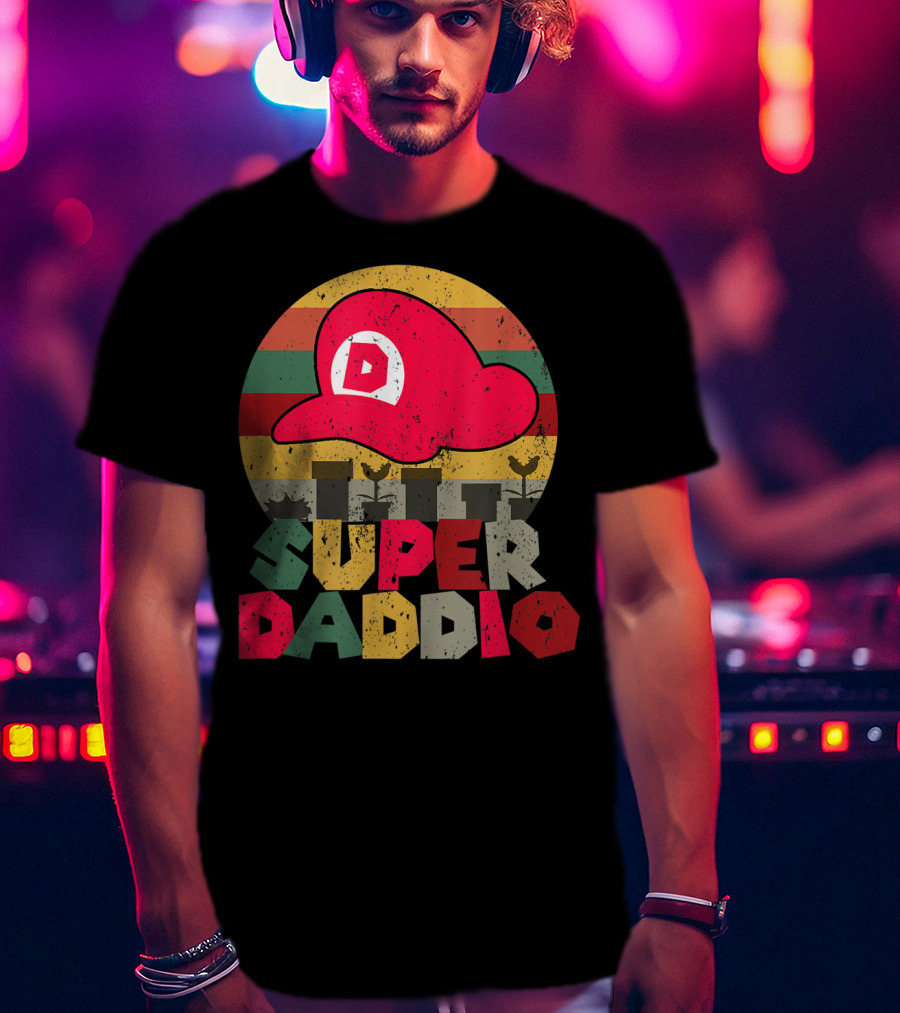 Super Daddio Retro Gamer Dad Hat T-Shirt