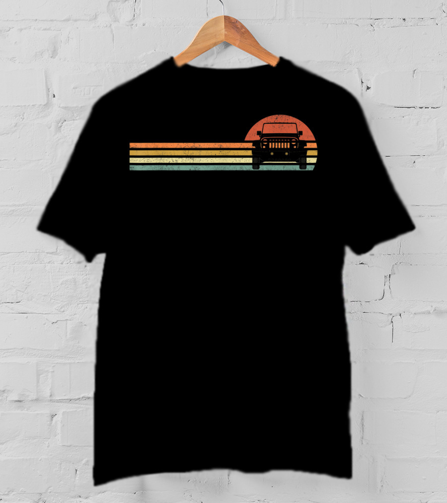 Retro Sunset Jeep T-Shirt
