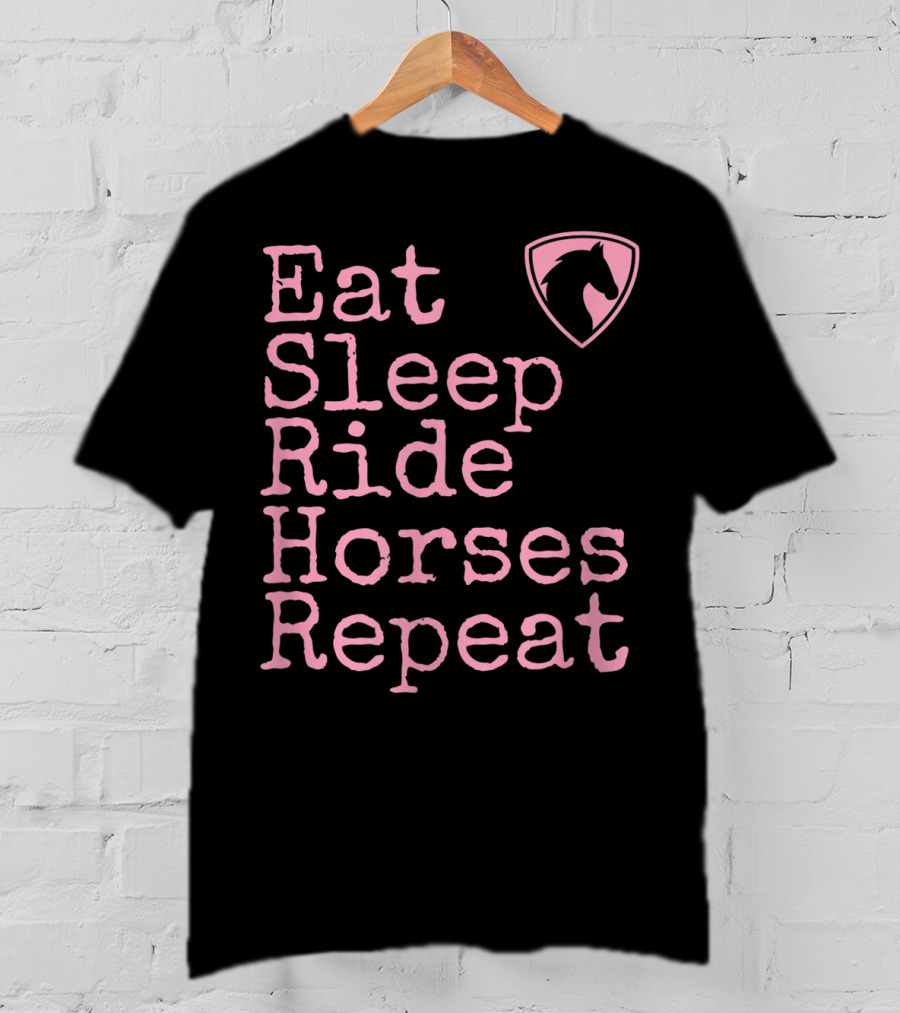 Eat Sleep Ride Horses Repeat Funny Horse Lover T-Shirt
