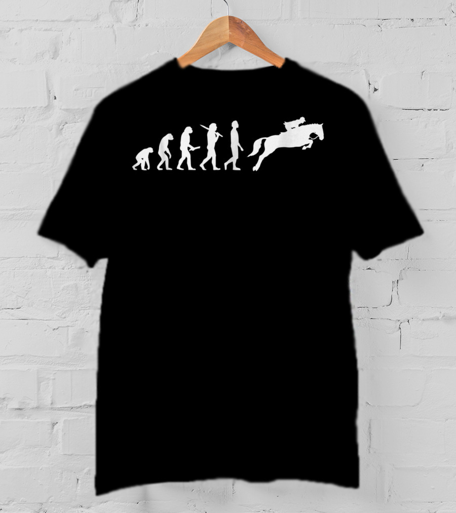 Evolution Of Funny Riders For Horse Lovers T-Shirt