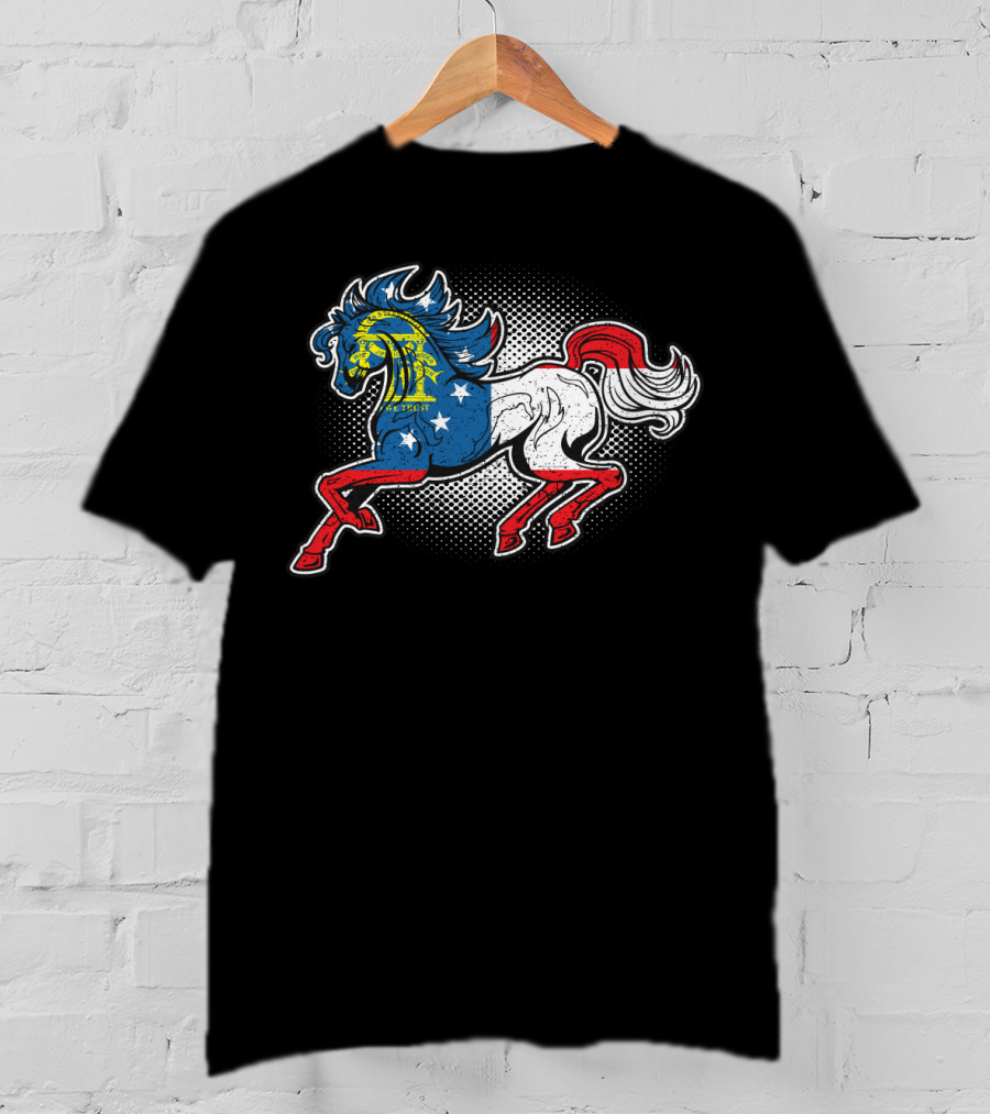 Georgia State Flag Horse T-Shirt