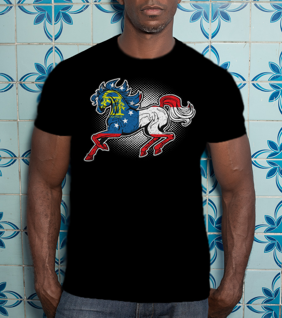 Georgia State Flag Horse T-Shirt