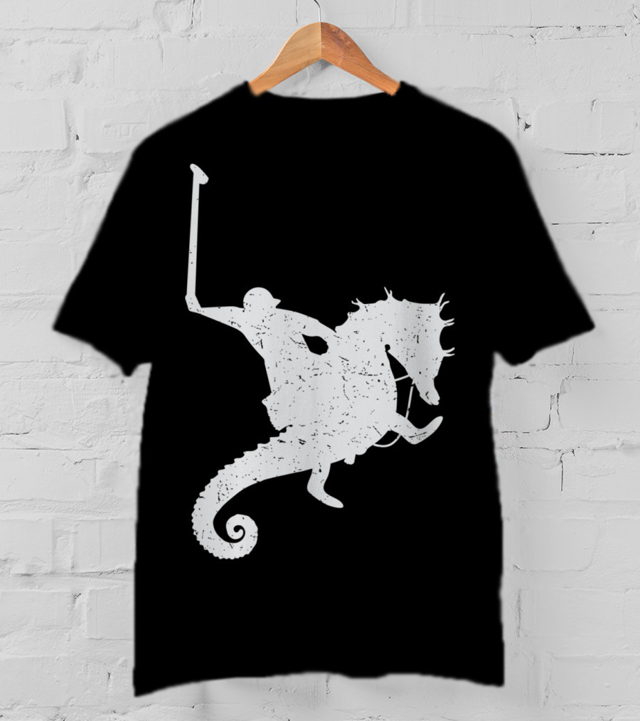 Funny Cute Water Polo Sea Horse Rider T-Shirt