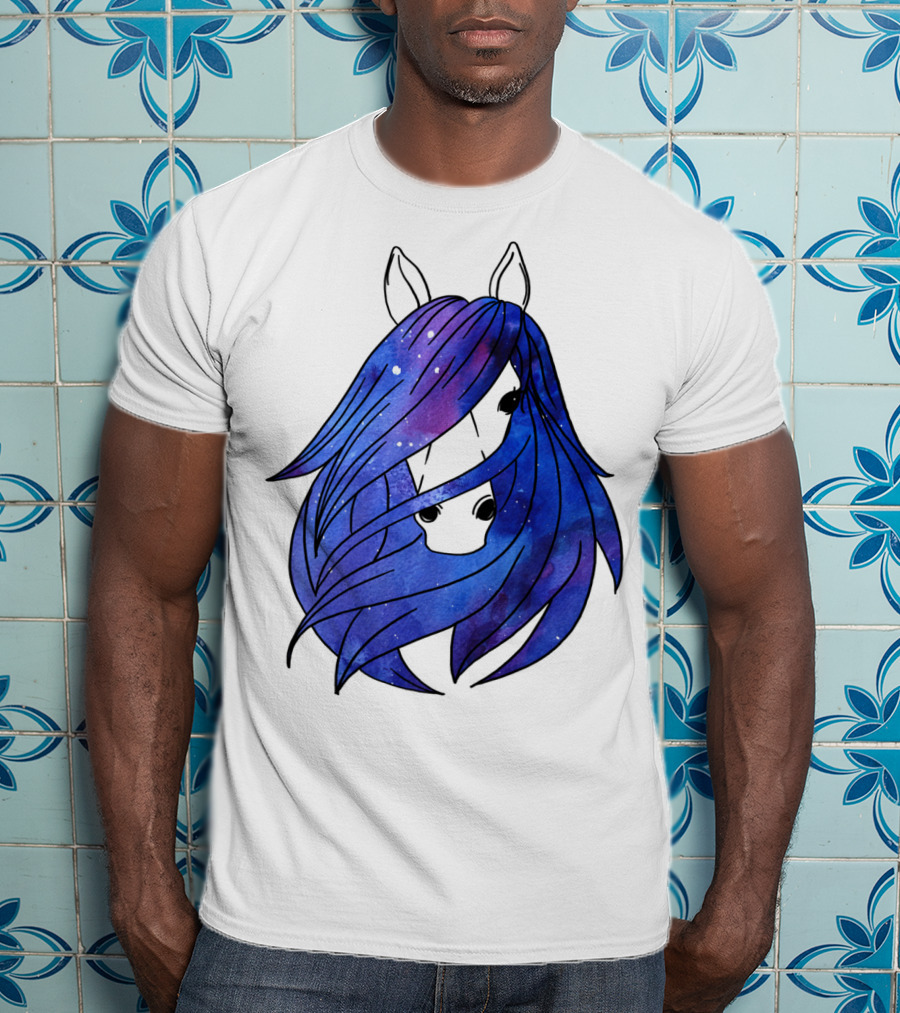 Galaxy Horse Mystical Equestrian For Girls With Starry Mane T-Shirt