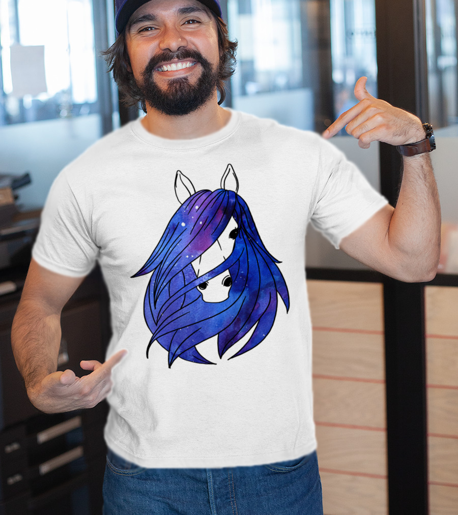 Galaxy Horse Mystical Equestrian For Girls With Starry Mane T-Shirt