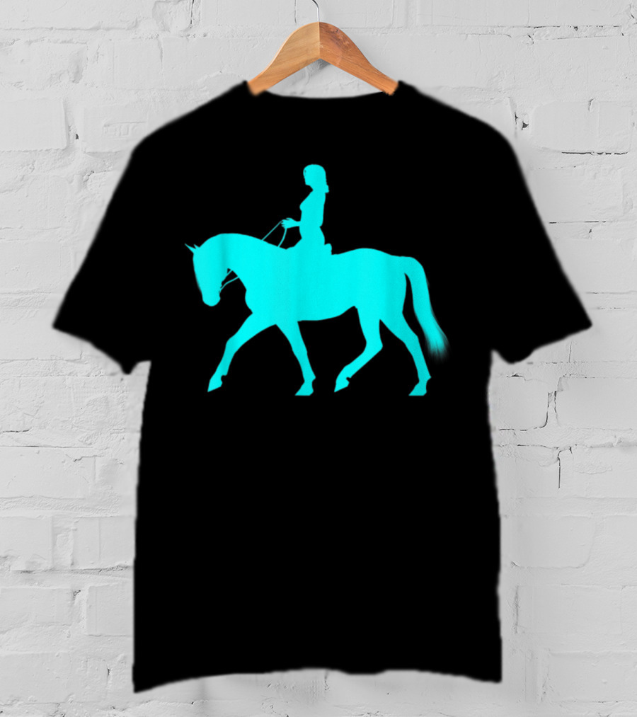 Girl Riding Horse Light Blue T-Shirt